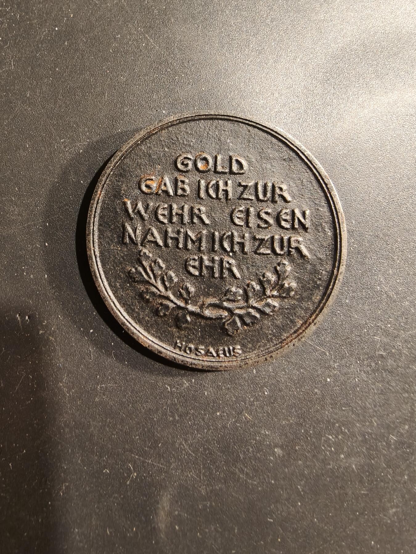 老王徽章第183期 德国一战捐金为铁纪念章