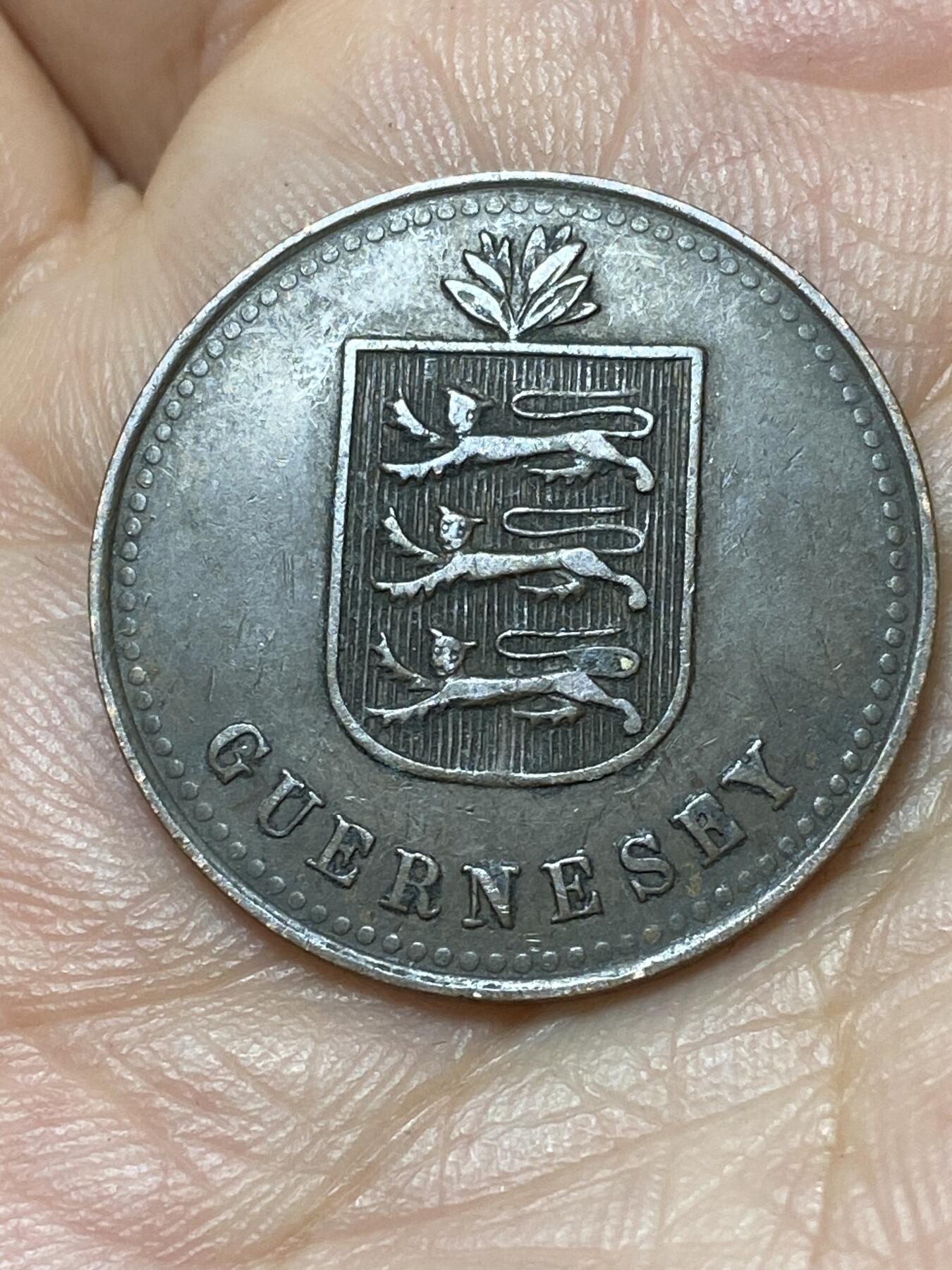 2026年第二十九场(总第一百九十八场）英国一线回流散币新年初九特拍场第一场(免佣金) 英属根西岛🇬🇬1920年4道布(乔治五世时期，H标喜敦厂造)