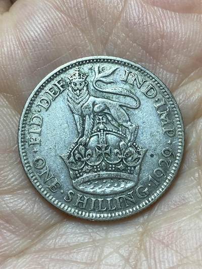 2026年第二十九场(总第一百九十八场）英国一线回流散币新年初九特拍场第一场(免佣金) - 英国🇬🇧1929年1先令银币(乔治五世第四版，500银)