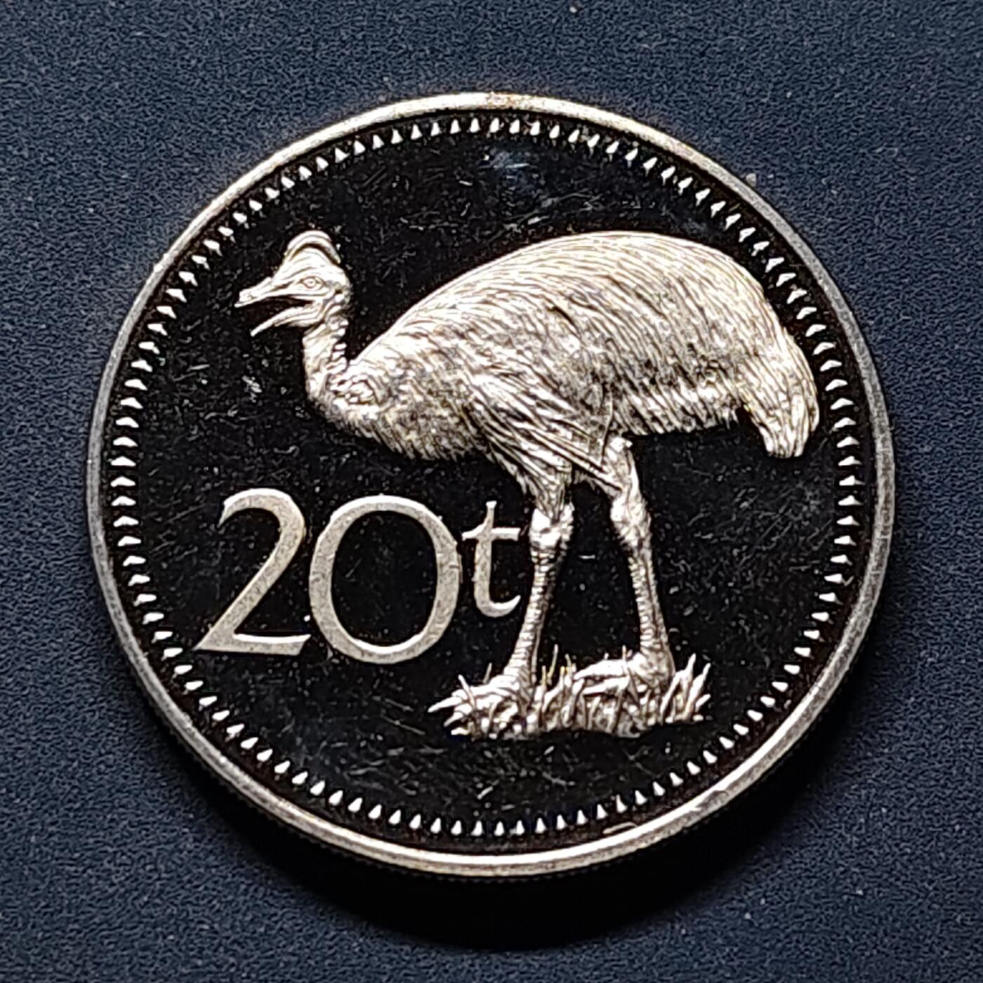 【全场包邮】纯粹捡漏拍504场-更新中 巴布亚新几内亚1978年20分鹤驼精制币