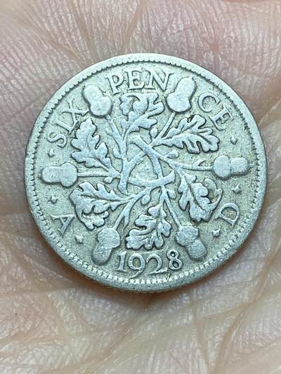 2026年第二十九场(总第一百九十八场）英国一线回流散币新年初九特拍场第一场(免佣金) - 英国🇬🇧1928年6便士银币(乔治五世第五版，500银)