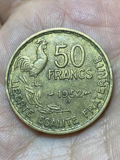 2026年第二十九场(总第一百九十八场）英国一线回流散币新年初九特拍场第一场(免佣金) - 法兰西第四共和国1952年50法郎(B标，博蒙莱罗热造)