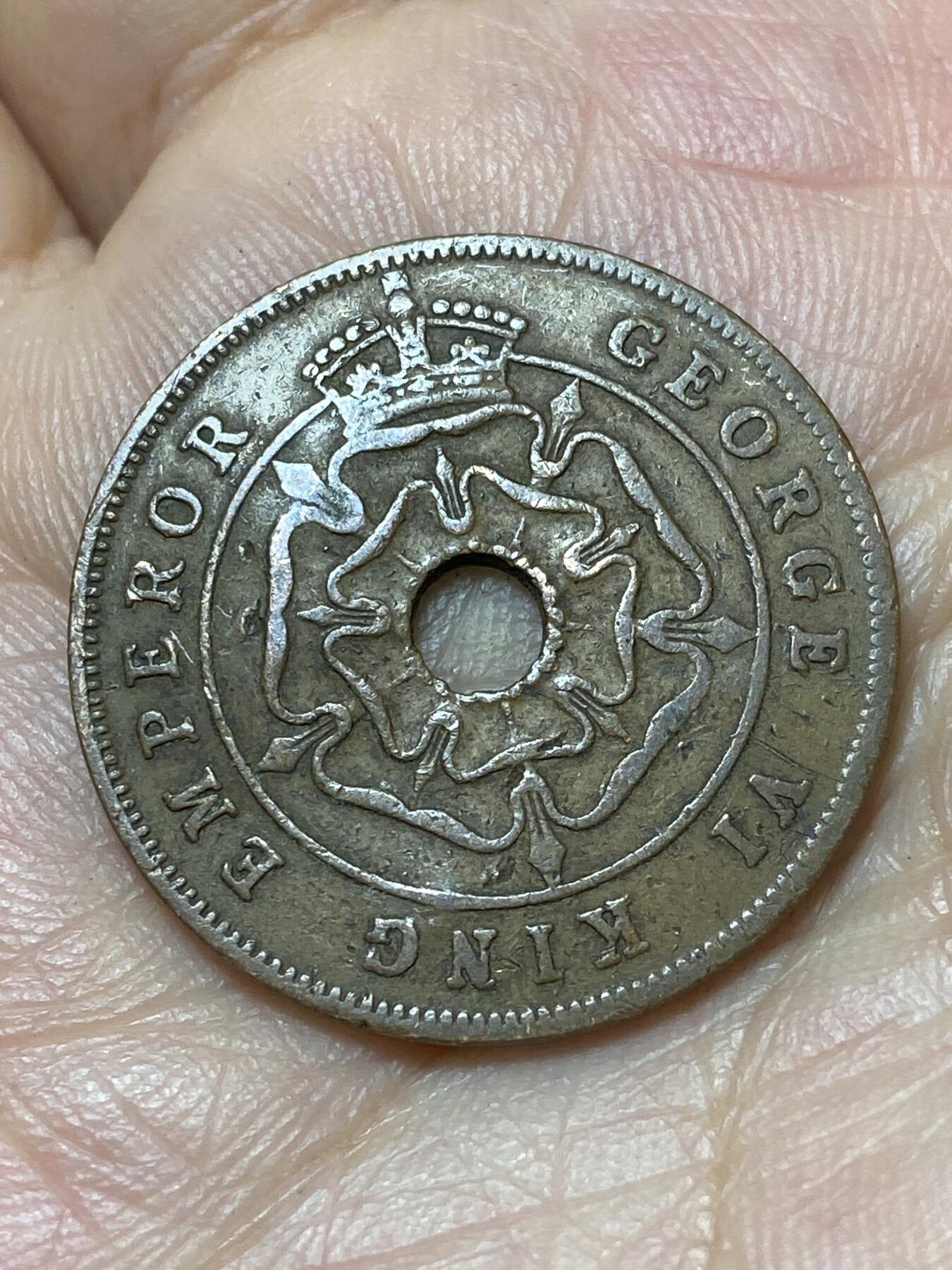 2026年第二十九场(总第一百九十八场）英国一线回流散币新年初九特拍场第一场(免佣金) 英属南罗德西亚1943年1便士(乔治六世第二版)