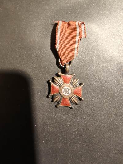 老王徽章第183期 - 波兰人共银级功绩勋章迷你章