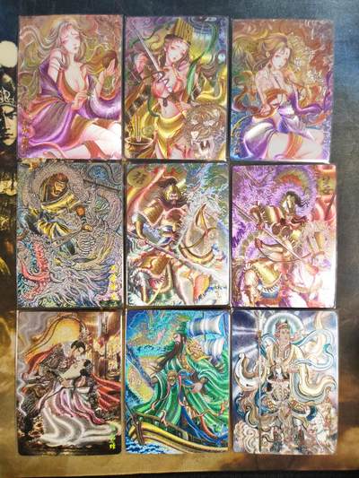 阳大大卡牌拍卖第101期（持续收拍品，周六晚上九点截拍，进群福利早知道） - 【裸卡】墨婉文化 艺术家粗闪9张