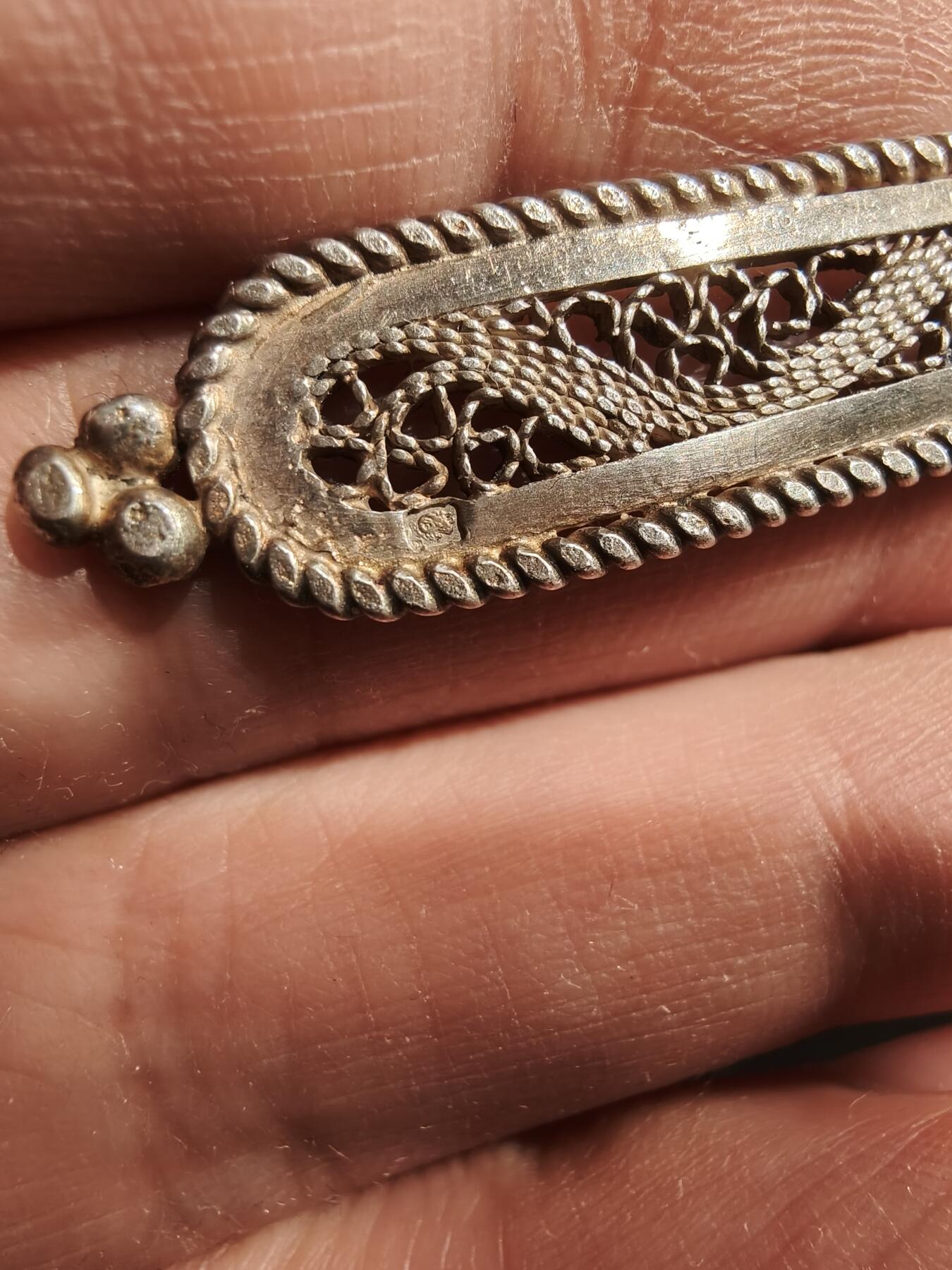 老王徽章第183期 法国殖民地镂空银勺一组6个    山羊头800银标     71.6g