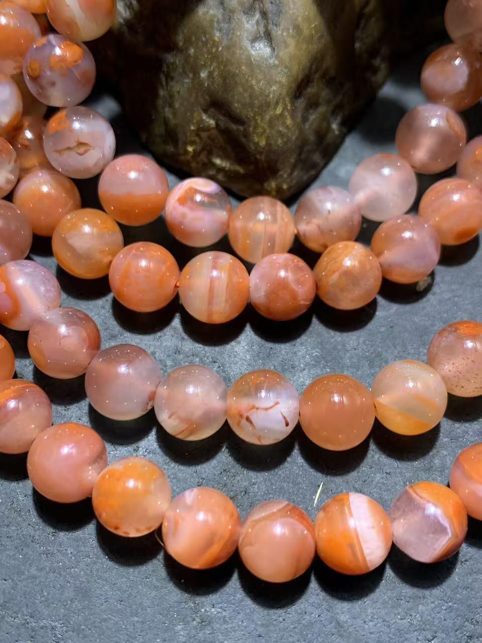 精美川料冰飘荔枝冻飘红南红玛瑙108手串一条，