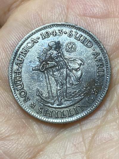 2026年第二十九场(总第一百九十八场）英国一线回流散币新年初九特拍场第一场(免佣金) - 英属南非1943年1先令银币(乔治六世第一版，800高银)