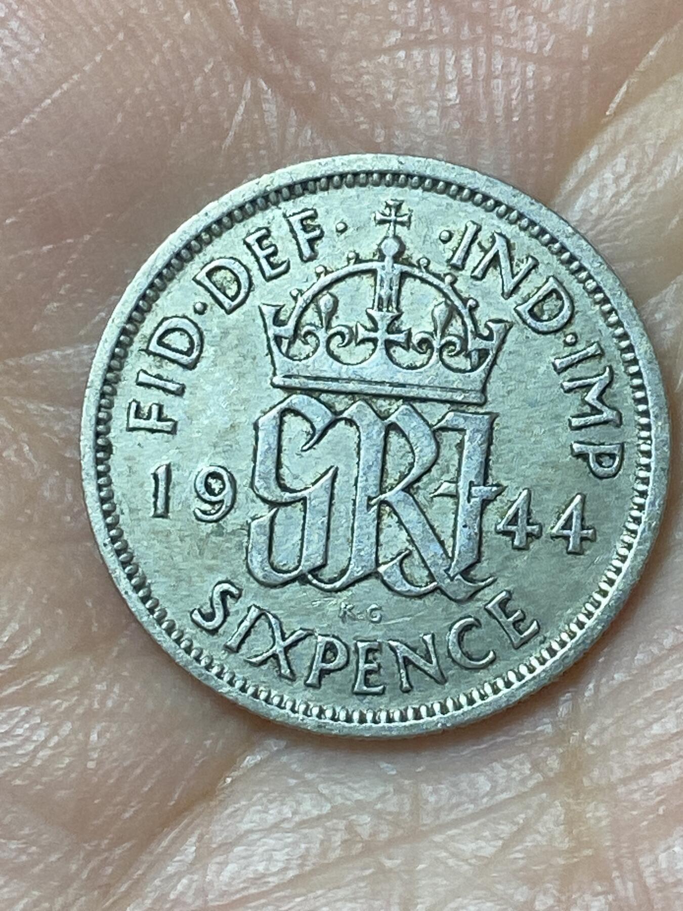 2026年第二十九场(总第一百九十八场）英国一线回流散币新年初九特拍场第一场(免佣金) 英国🇬🇧1944年6便士银币(乔治六世第一版，500银)