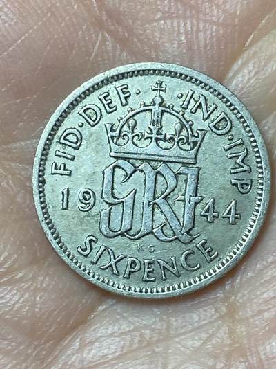 2026年第二十九场(总第一百九十八场）英国一线回流散币新年初九特拍场第一场(免佣金) - 英国🇬🇧1944年6便士银币(乔治六世第一版，500银)