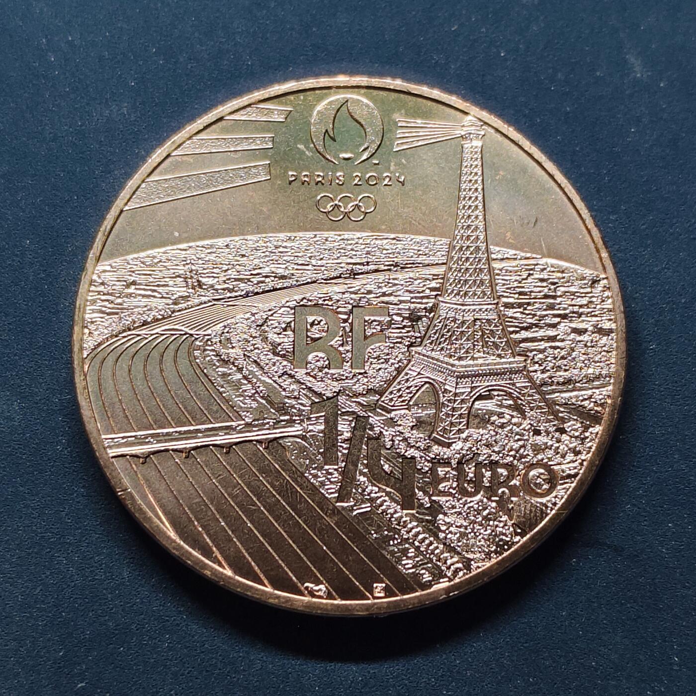 【全场包邮】纯粹捡漏拍504场-更新中 法国2022年1/4欧元巴黎奥运会自行车纪念币