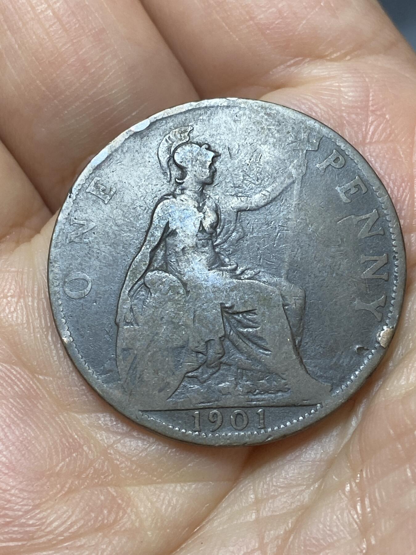 2026年第二十九场(总第一百九十八场）英国一线回流散币新年初九特拍场第一场(免佣金) 英国🇬🇧1901年1便士(维多利亚女王逝世年，老年披纱关门年)