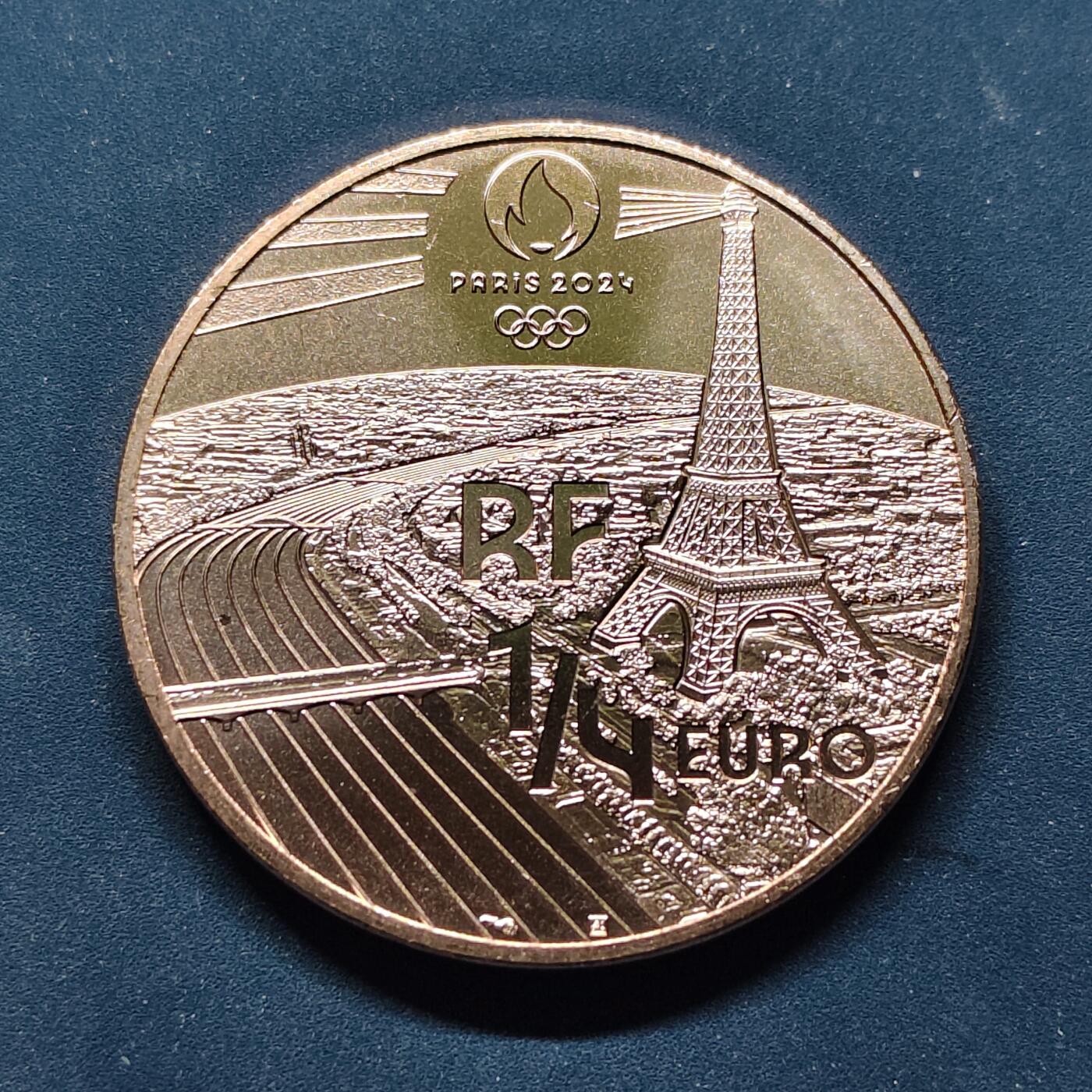 【全场包邮】纯粹捡漏拍504场-更新中 法国2023年1/4欧元巴黎奥运会体操纪念币