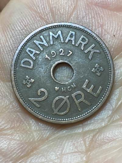 2026年第二十九场(总第一百九十八场）英国一线回流散币新年初九特拍场第一场(免佣金) - 丹麦🇩🇰1927年2欧尔(克里斯蒂安十世第五版，HCN; GJ版，关门年仅发行2年)