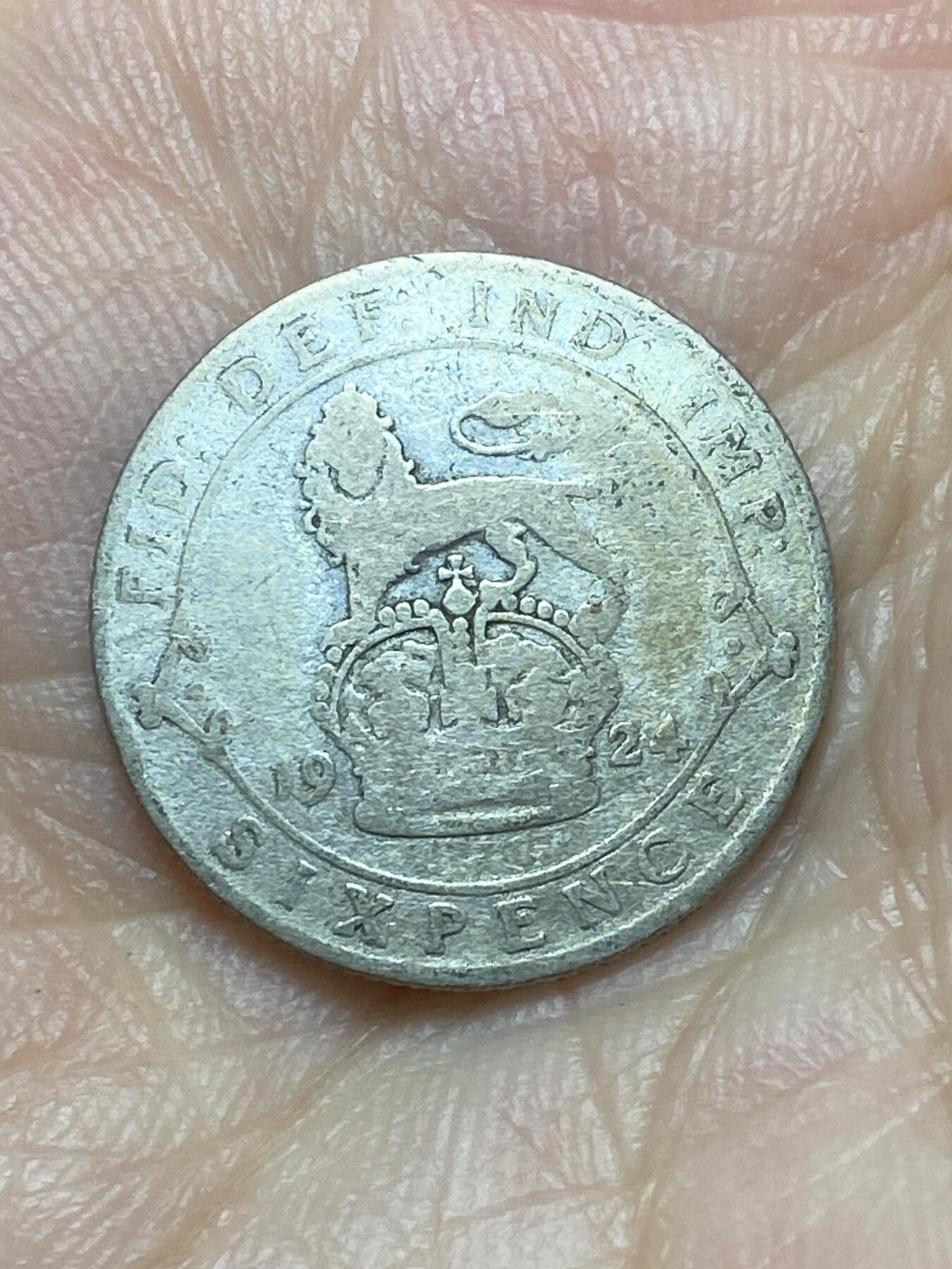 2026年第二十九场(总第一百九十八场）英国一线回流散币新年初九特拍场第一场(免佣金) 英国🇬🇧1924年6便士银币(乔治五世第二版，500银)