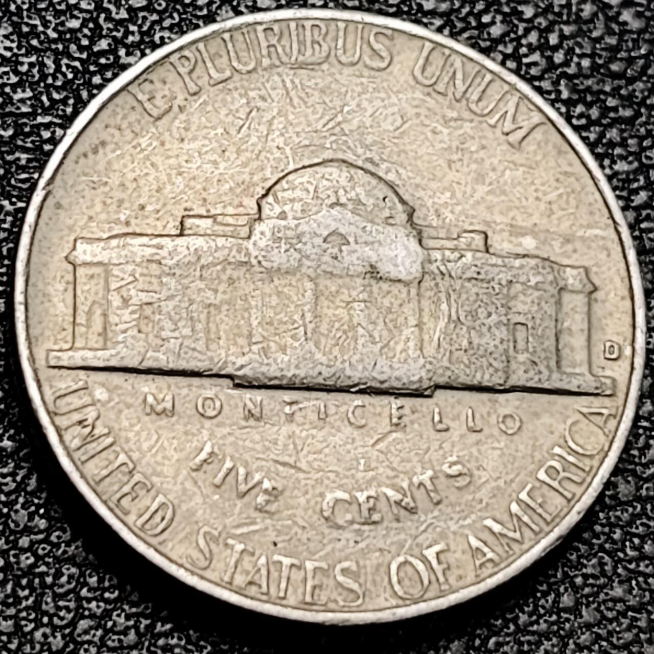 泉币菌-第193场- 新年第一场 新年快乐 本场拍品多 请提前出价 美国1964年5美分纪念币 杰斐逊 及 故居蒙蒂塞洛庄园 21mm 