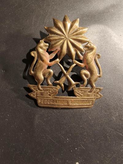 老王徽章第183期 - 英国陆军马来亚联邦团帽徽    二战时期