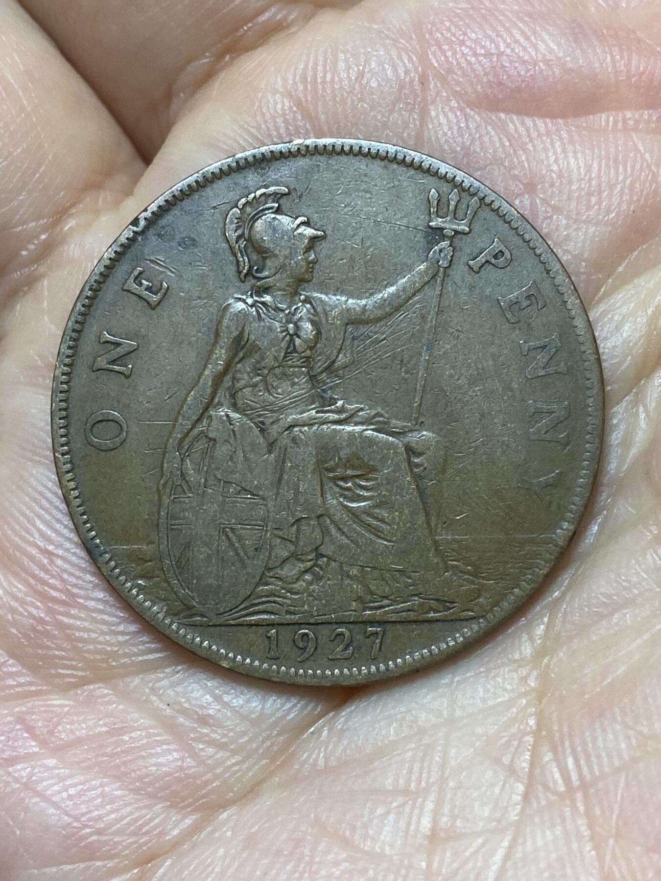 2026年第二十九场(总第一百九十八场）英国一线回流散币新年初九特拍场第一场(免佣金) 英国🇬🇧1927年1便士(乔治五世第二版，关门年仅发行2年)