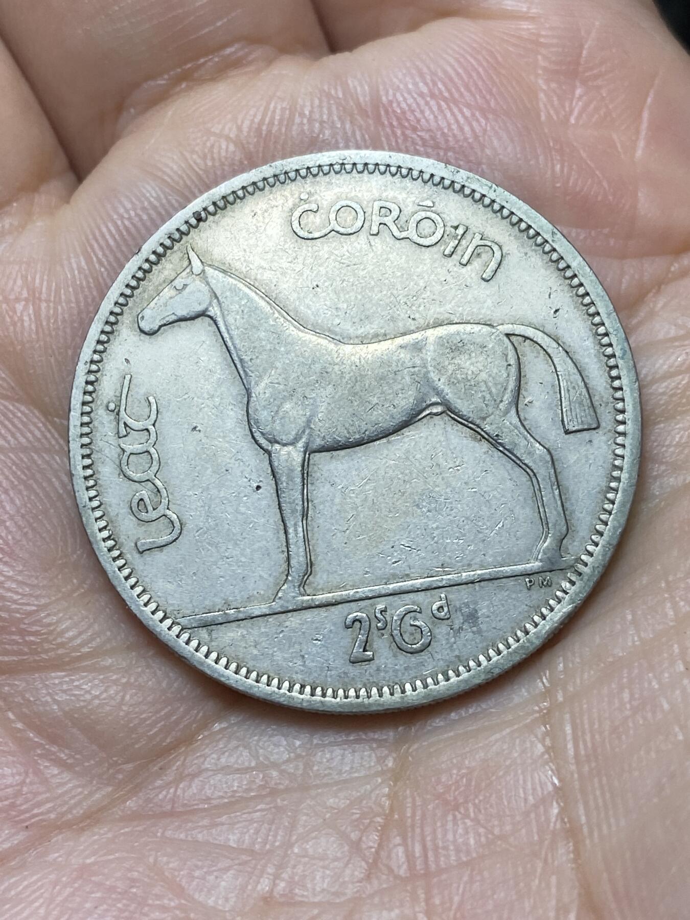 2026年第二十九场(总第一百九十八场）英国一线回流散币新年初九特拍场第一场(免佣金) 爱尔兰🇮🇪1961年1/2克朗(等值2先令6便士，共和国时期第一套第二版)