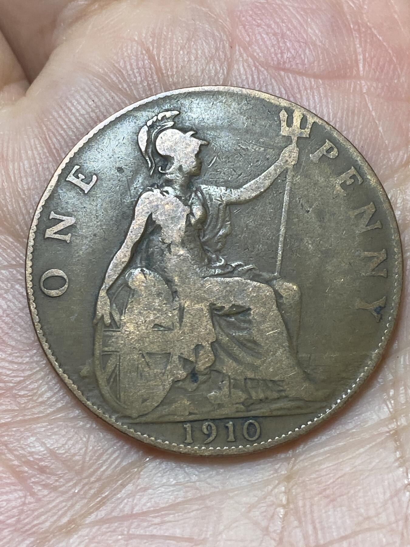 2026年第二十九场(总第一百九十八场）英国一线回流散币新年初九特拍场第一场(免佣金) 英国🇬🇧1910年1便士(爱德华七世逝世年，关门年)