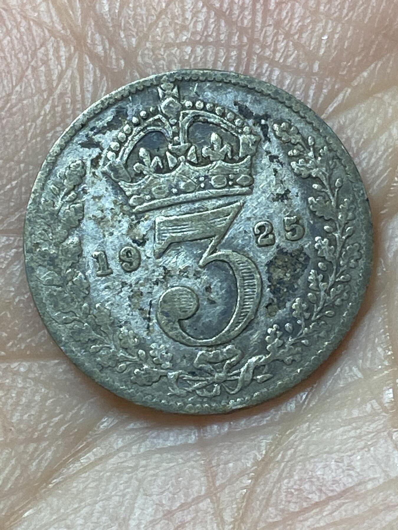 2026年第二十九场(总第一百九十八场）英国一线回流散币新年初九特拍场第一场(免佣金) 英国🇬🇧1925年3便士银币(乔治五世第二版，500银)