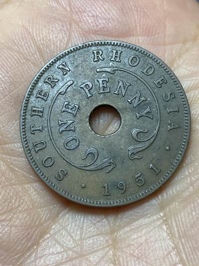 2026年第二十九场(总第一百九十八场）英国一线回流散币新年初九特拍场第一场(免佣金) - 英属南罗德西亚1951年1便士(乔治六世第三版)