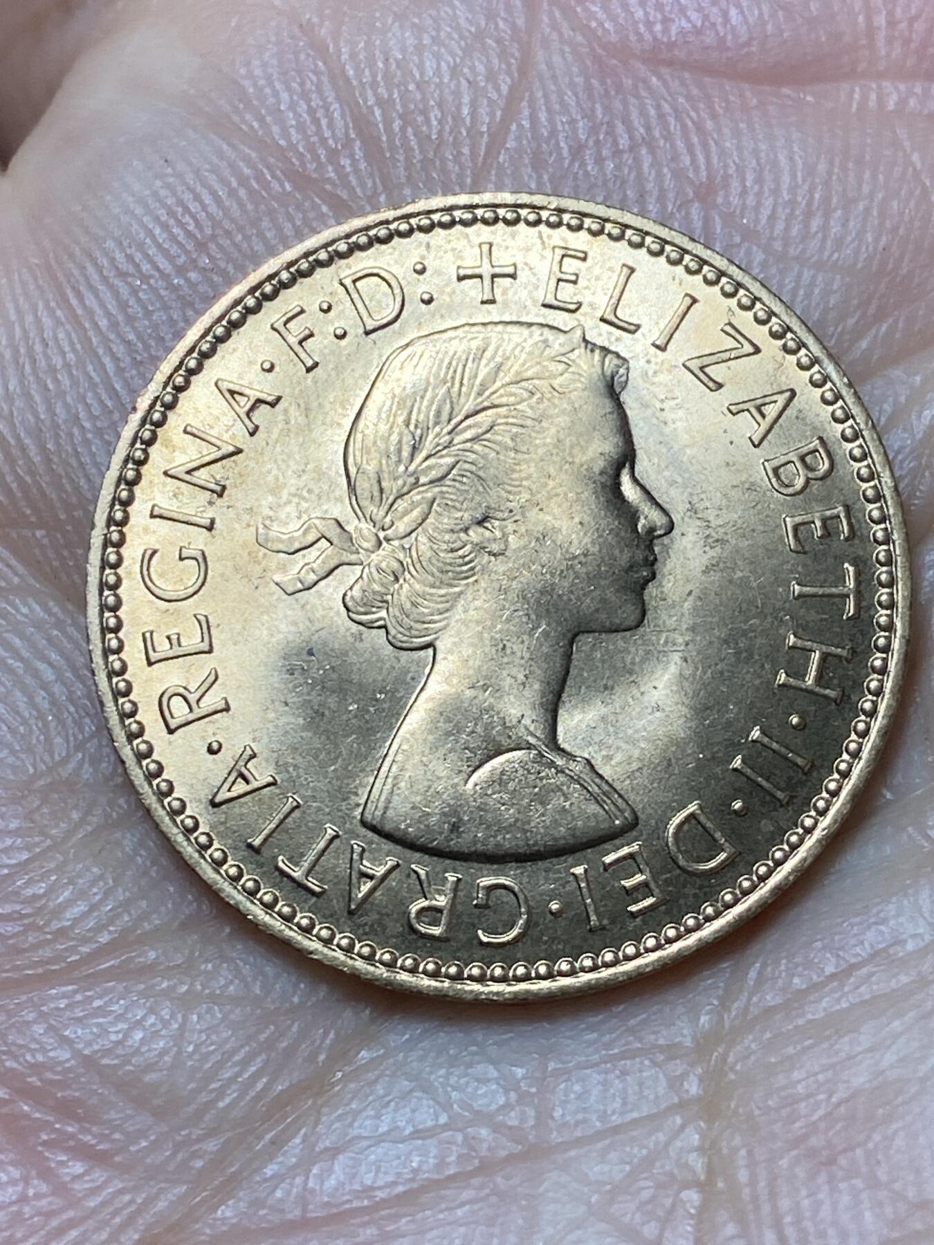 2026年第二十九场(总第一百九十八场）英国一线回流散币新年初九特拍场第一场(免佣金) 原光好品–英国🇬🇧1967年半便士(伊丽莎白二世青年桂冠第二版，普制币关门年)