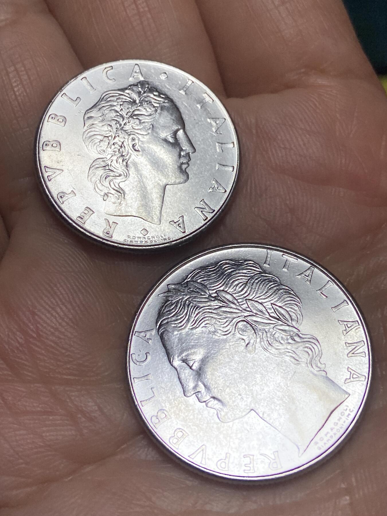 2026年第二十八场(总第一百九十七场）新春初七特拍场(佣金3%最低1元) 意大利🇮🇹2枚：1976年50里拉，86年100里拉(共和国时期)