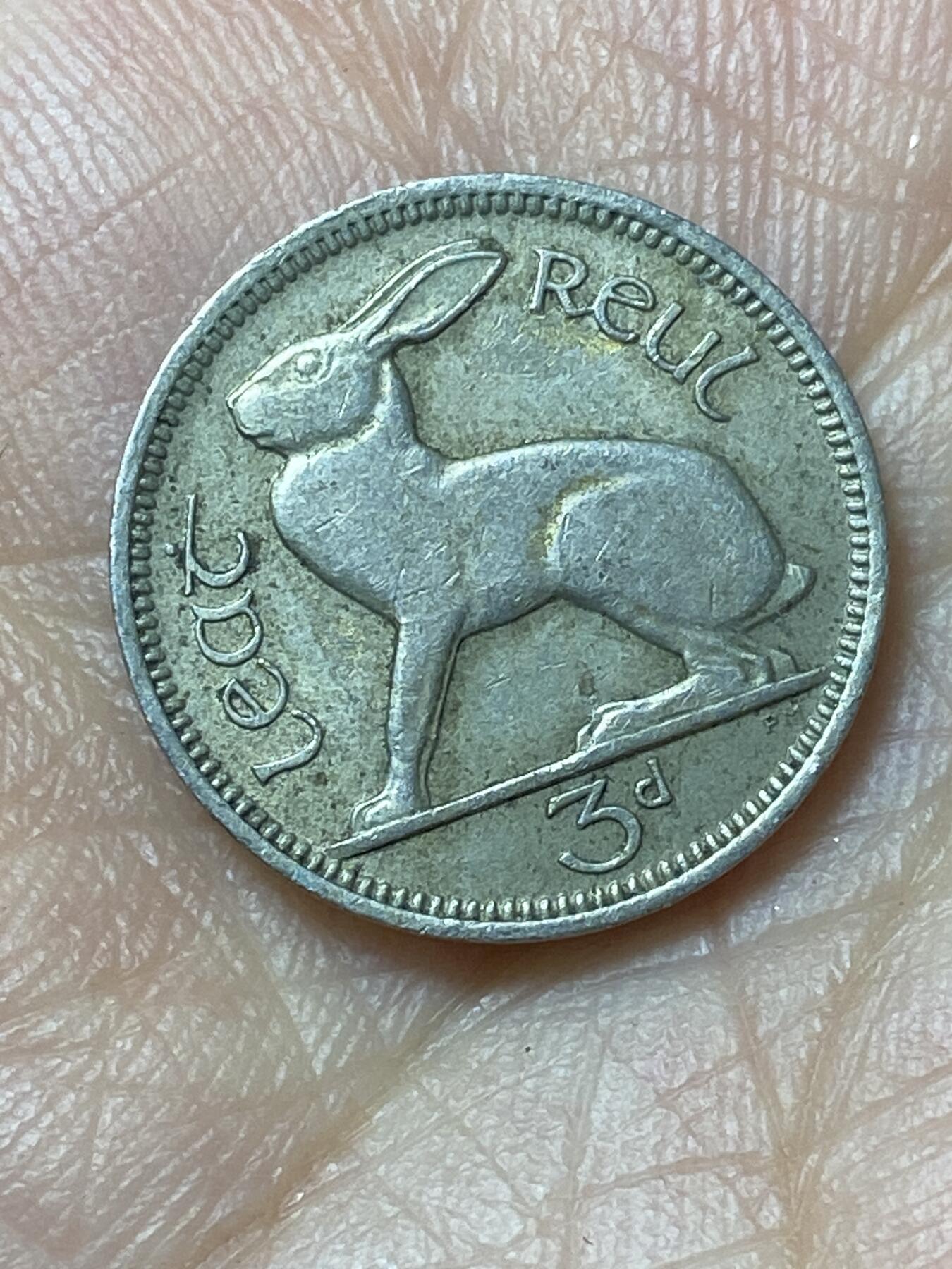 2026年第二十九场(总第一百九十八场）英国一线回流散币新年初九特拍场第一场(免佣金) 爱尔兰🇮🇪1949年3便士(共和国时期第一套第二版)