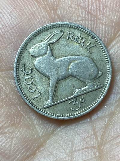 2026年第二十九场(总第一百九十八场）英国一线回流散币新年初九特拍场第一场(免佣金) - 爱尔兰🇮🇪1949年3便士(共和国时期第一套第二版)