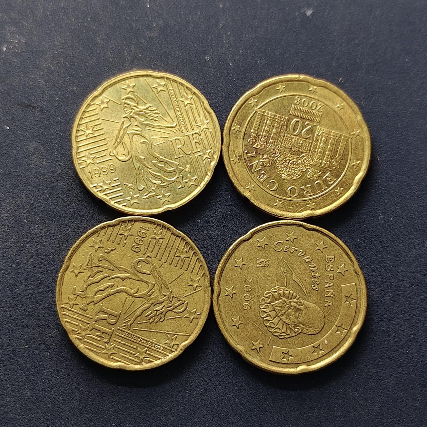 【全场包邮】纯粹捡漏拍504场-更新中 欧洲各国各年份散币20分4枚一组