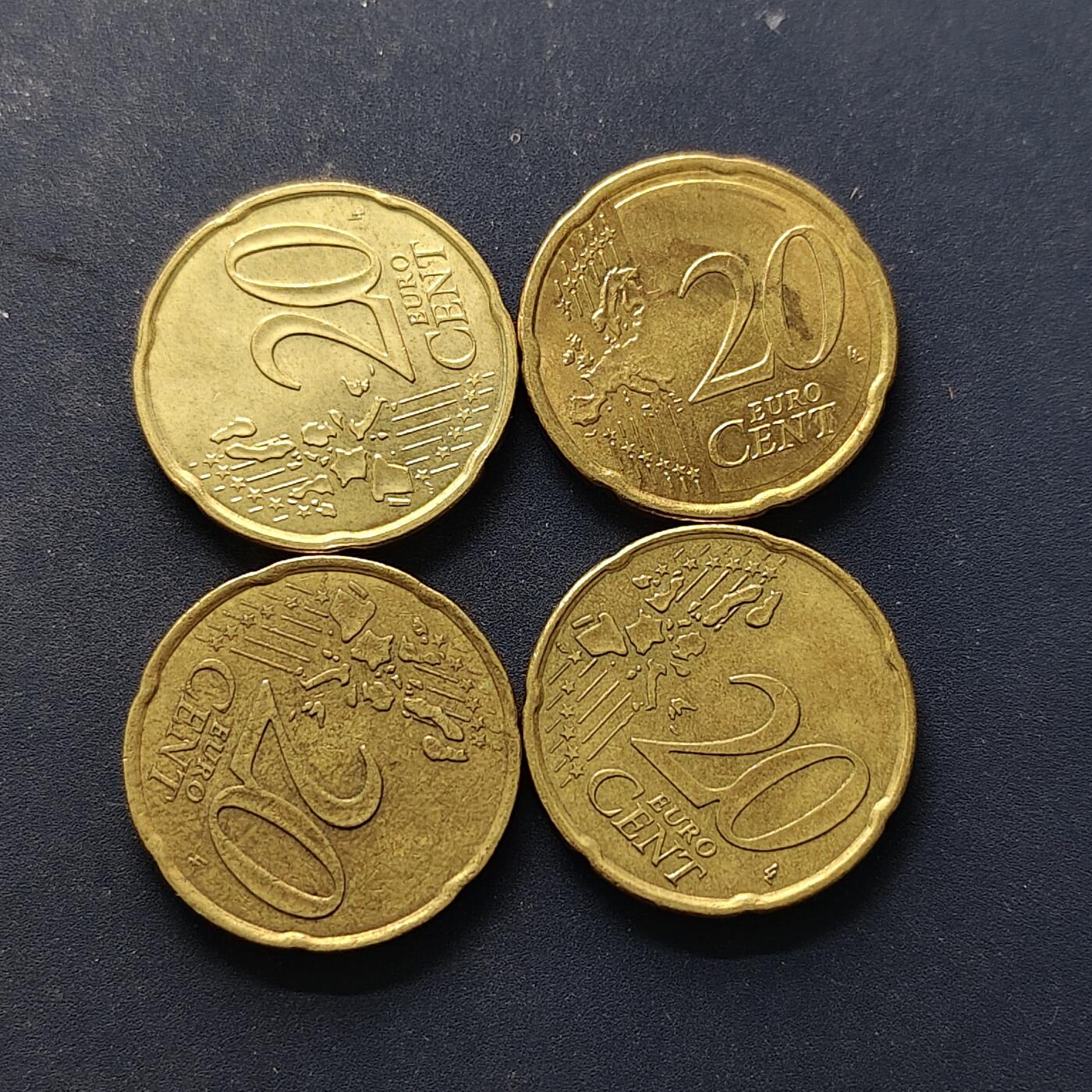 【全场包邮】纯粹捡漏拍504场-更新中 欧洲各国各年份散币20分4枚一组