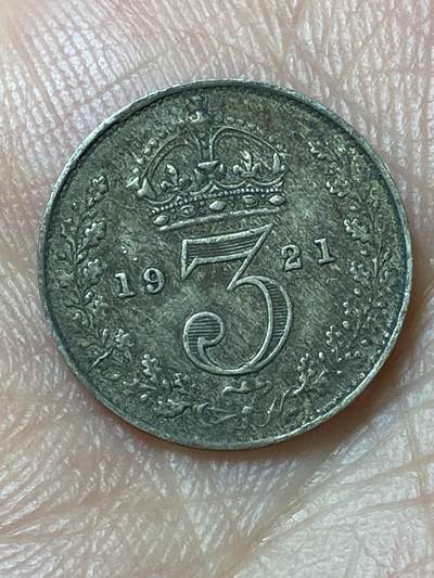 2026年第二十九场(总第一百九十八场）英国一线回流散币新年初九特拍场第一场(免佣金) - 英国🇬🇧1921年3便士银币(乔治五世第二版，500银)