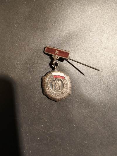 老王徽章第183期 - 波兰人民共和国成立10周年纪念章迷你针插