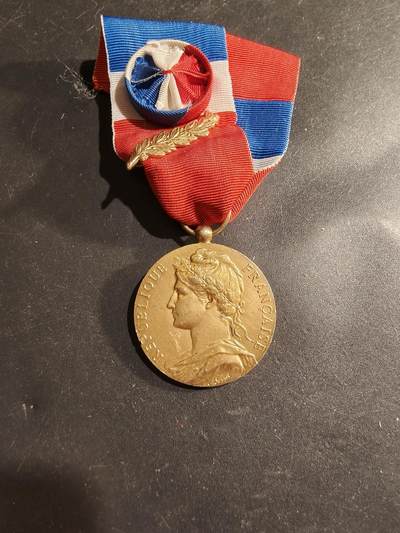 老王徽章第183期 - 法国金级劳工奖章   950银镀金    13.6g    1961年实发