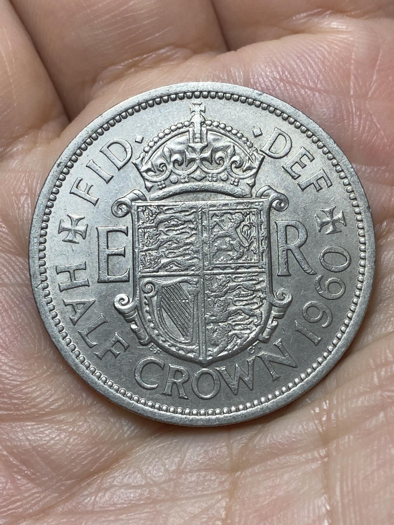 2026年第二十九场(总第一百九十八场）英国一线回流散币新年初九特拍场第一场(免佣金) 英国🇬🇧1960年半克朗(伊丽莎白二世青年桂冠第二版)