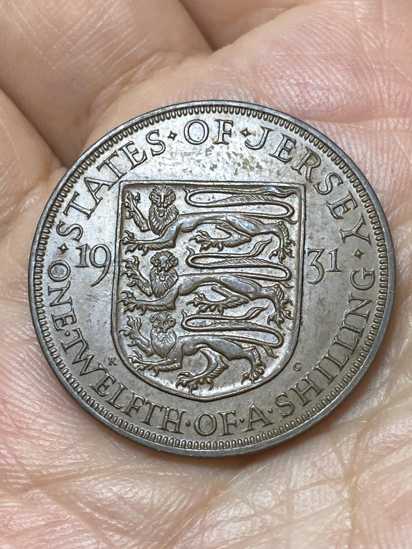 2026年第二十九场(总第一百九十八场）英国一线回流散币新年初九特拍场第一场(免佣金) 英属泽西岛🇯🇪1931年1/12先令(乔治五世第三版，首发年仅发行3年)