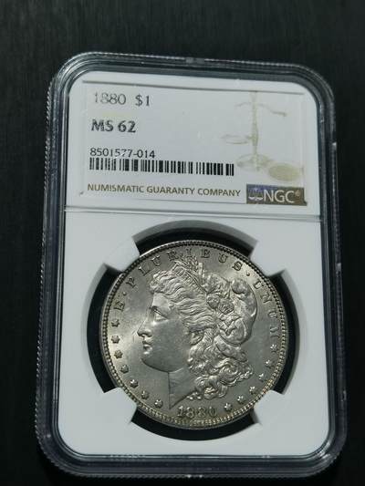 天下钱庄专场欢迎参拍 - NGC MS62 1880美国摩根一美元银币