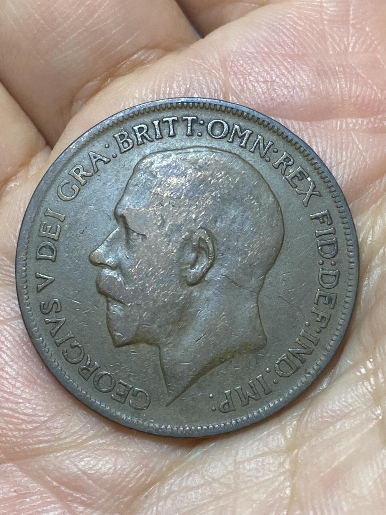 2026年第二十九场(总第一百九十八场）英国一线回流散币新年初九特拍场第一场(免佣金) 英国🇬🇧1922年1便士(乔治五世第一版)