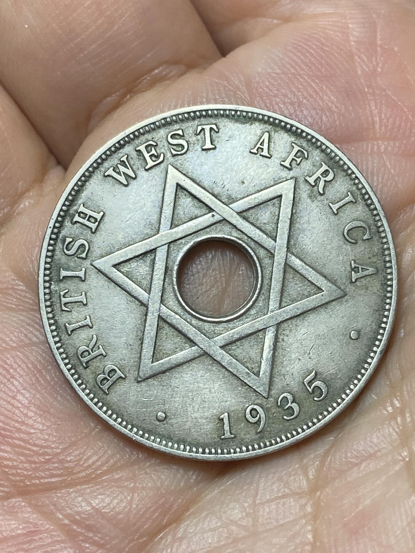 2026年第二十九场(总第一百九十八场）英国一线回流散币新年初九特拍场第一场(免佣金) 英属西非1935年1便士(乔治五世第二版)