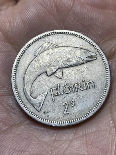 2026年第二十九场(总第一百九十八场）英国一线回流散币新年初九特拍场第一场(免佣金) - 爱尔兰🇮🇪1963年1弗洛林(等值2先令，共和国时期第一套第二版)