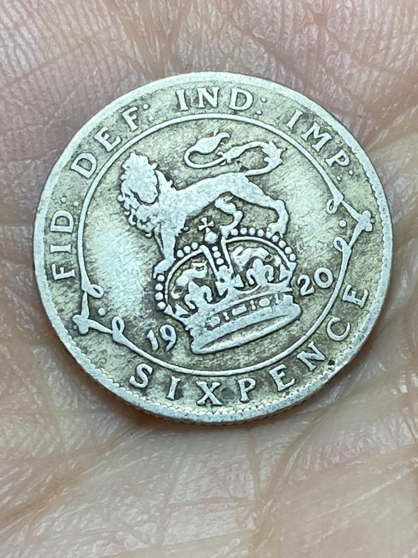 2026年第二十九场(总第一百九十八场）英国一线回流散币新年初九特拍场第一场(免佣金) 英国🇬🇧1920年6便士银币(乔治五世第二版首发年，500银)