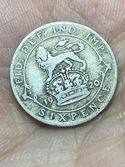 2026年第二十九场(总第一百九十八场）英国一线回流散币新年初九特拍场第一场(免佣金) - 英国🇬🇧1920年6便士银币(乔治五世第二版首发年，500银)