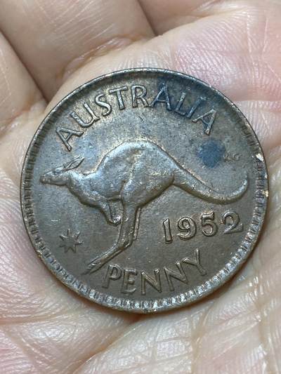 2026年第二十九场(总第一百九十八场）英国一线回流散币新年初九特拍场第一场(免佣金) - 澳大利亚🇦🇺1952年1便士(乔治六世逝世年，m版墨尔本造，第二版关门年)