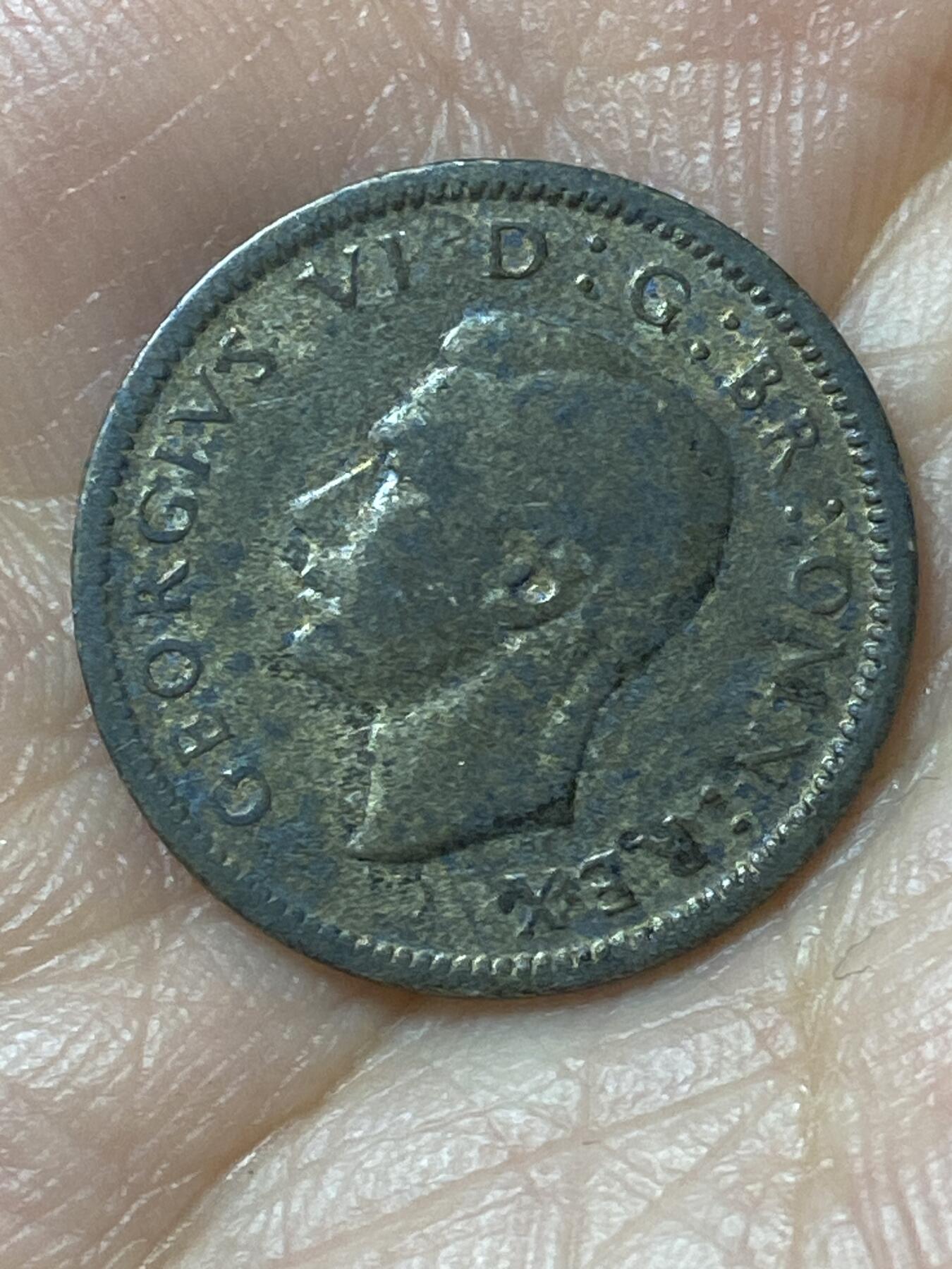 2026年第二十九场(总第一百九十八场）英国一线回流散币新年初九特拍场第一场(免佣金) 英国🇬🇧1943年6便士银币(乔治六世第一版，500银)