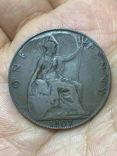 2026年第二十九场(总第一百九十八场）英国一线回流散币新年初九特拍场第一场(免佣金) - 英国🇬🇧1907年1便士(爱德华七世时期)