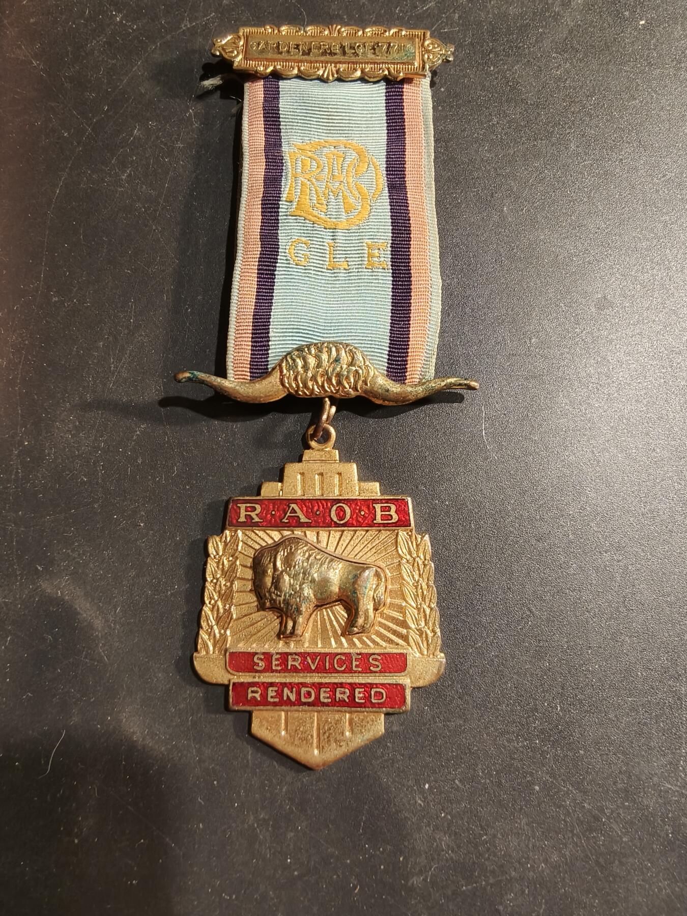 老王徽章第183期 英国皇家野牛兄弟会奖章    实发版    原盒    盒子老化开裂