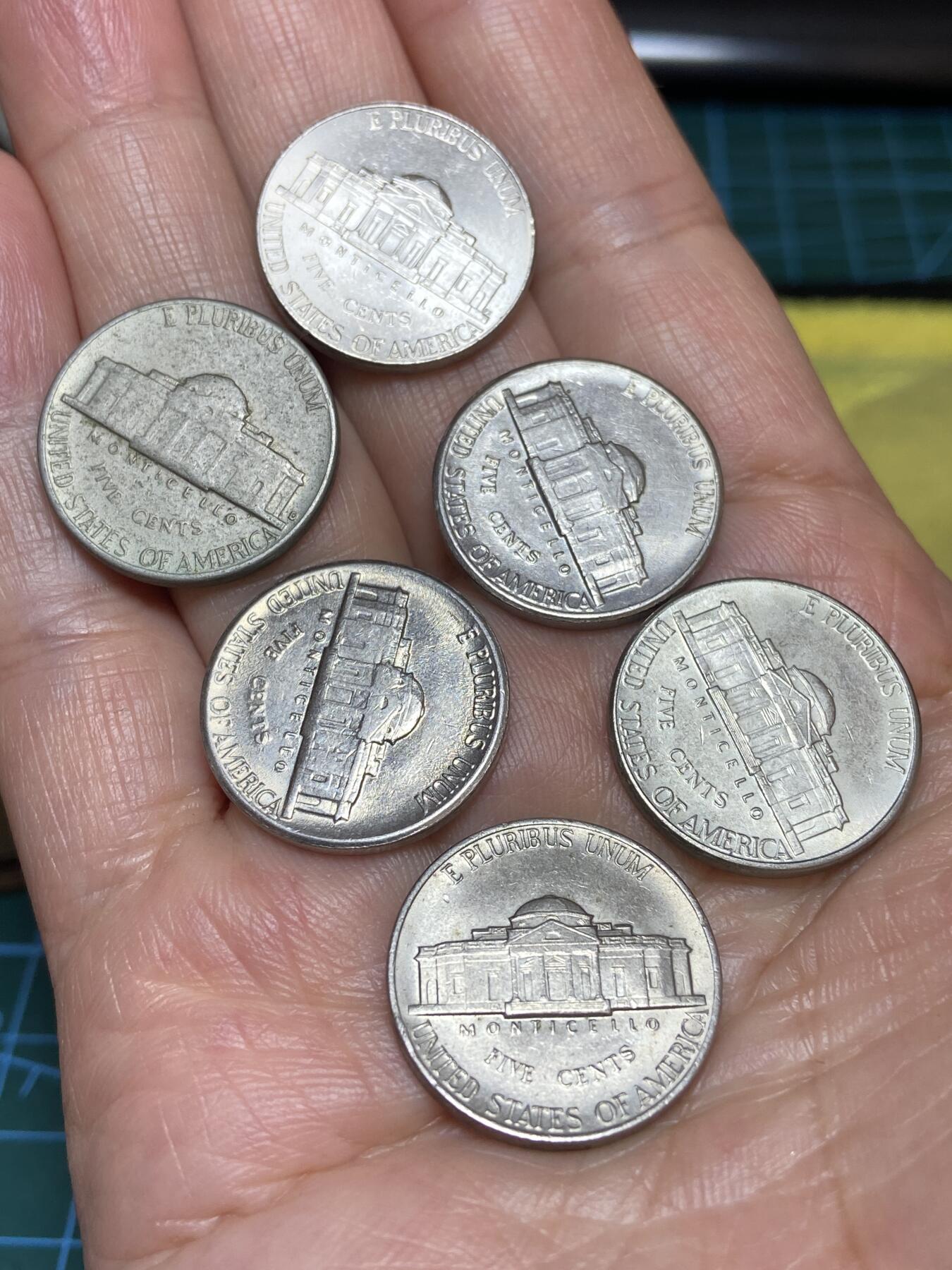 2026年第二十八场(总第一百九十七场）新春初七特拍场(佣金3%最低1元) 美国🇺🇸5分6枚：1986年87年89年63年2001年2020年(P标费城造和无标版)