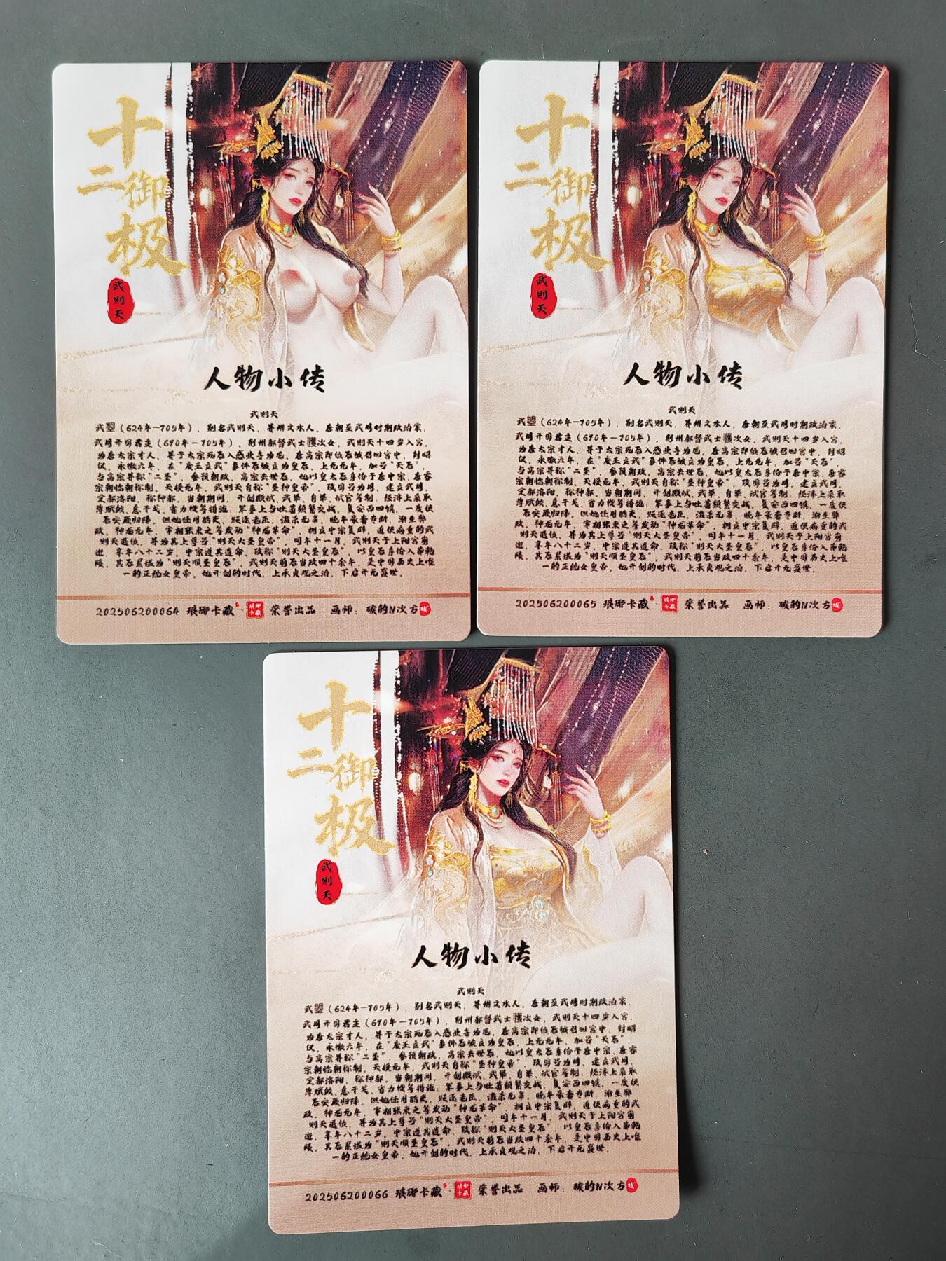 阳大大卡牌拍卖第101期（持续收拍品，周六晚上九点截拍，进群福利早知道） 【粗闪】琅琊卡藏 十二御极 武则天 三服饰