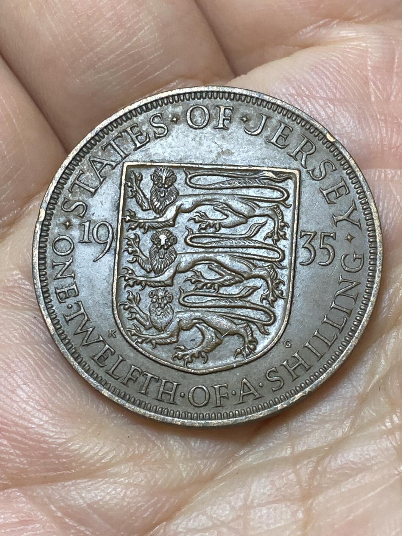 2026年第二十九场(总第一百九十八场）英国一线回流散币新年初九特拍场第一场(免佣金) 英属泽西岛🇯🇪1935年1/12先令(乔治五世第三版，关门年仅发行3年)